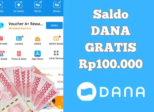 Tekan Link DANA Kaget Hari Ini, Hasilkan Saldo DANA Gratis Rp100.000. (Sumber: Poskota/Syania Nurul Lita Baikuni)