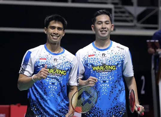 Jadwal dan link live streaming semifinal All England 2025, Sabar Gutama/Reza Pahlevi berhadapan dengan Leo Carnando/Bagas Maulana. (Sumber: pbsi.id)