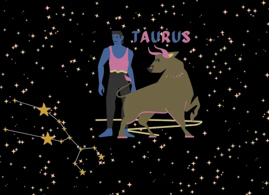 Ilustrasi lambang zodiak Taurus. (Sumber: Canva/Syifa Luthfiyah)