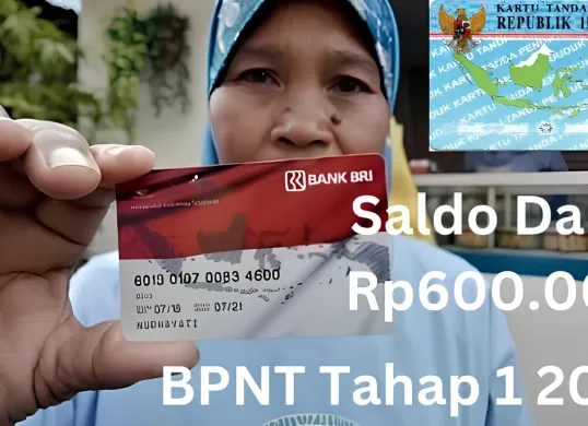 Status pencairan saldo dana Rp600.000 dari subsidi BPNT tahap 1 2025 bisa dicek pakai NIK e-KTP sekarang. (Sumber: Poskota/Gabriel Omar Batistuta)