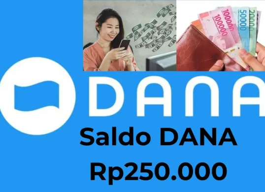 Saldo DANA Rp250.000 bisa menjadi milik Anda cair ke dompet elektronik sekarang. (Sumber: Poskota/Gabriel Omar Batistuta)