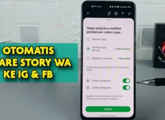 Mudahnya berbagi status WhatsApp langsung ke Instagram dan Facebook secara otomatis. (Sumber: YouTube/@Syam Kapuk)