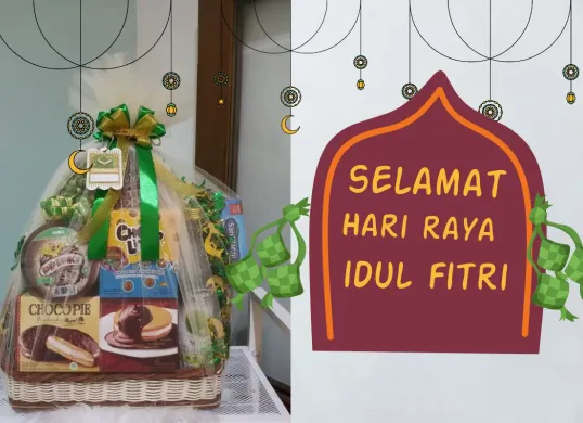 Ini ide kartu ucapan Idul Fitri 2025 untuk hampers. (Sumber: (Pinterest/Tresna Patriani edited Huriyyatul Wardah)