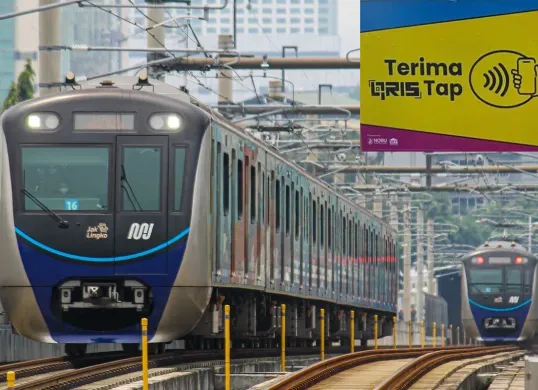 Cara gunakan QRIS Tap di MRT. (Sumber: Poskota/Syania Nurul Lita Baikuni)