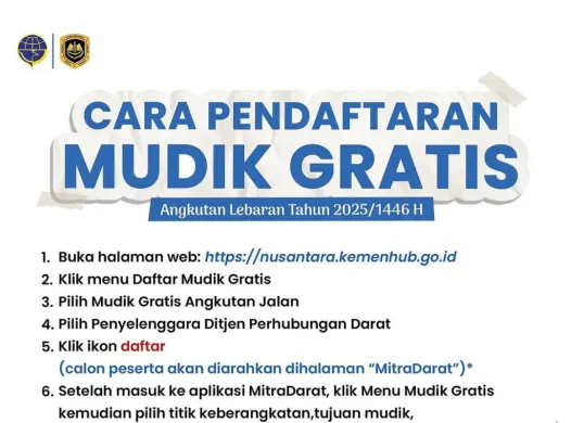 Cara daftar mudik gratis. (Sumber: Instagram/ditjen_hubdat)