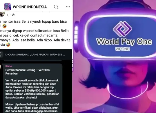 Investasi bodong WPONE (Sumber: Facebook/WPONE Indonesia)