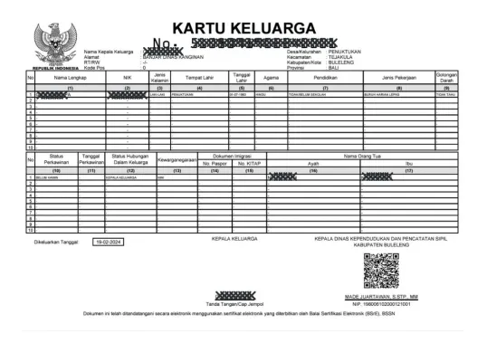 Cara cek Kartu Keluarga (KK) yang terblokir secara online dengan mudah. (Sumber: Doc. Disdukcapil Bulelengkab)