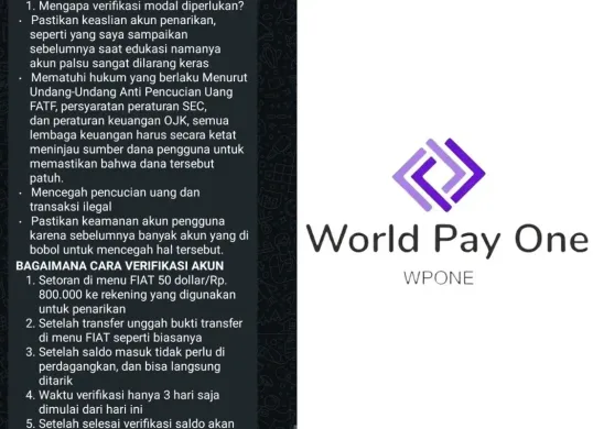 Aplikasi investasi WPONE disebut-sebut telah menunjukkan scam. (Sumber: Facebook/WPONE Indonesia)