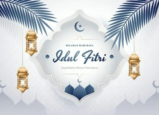 Ilustrasi ucapan Selamat Hari Raya Idul Fitri (Sumber: Pinterest)