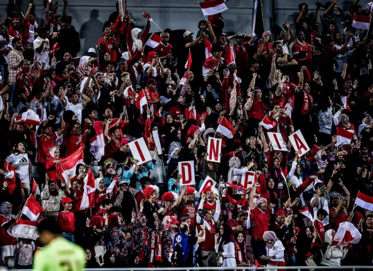 Para suporter Timnas Indonesia yang away ke Australia akan gelar buka bersama di Sydney Football Stadium. (Sumber: X/ gilabola_ina)