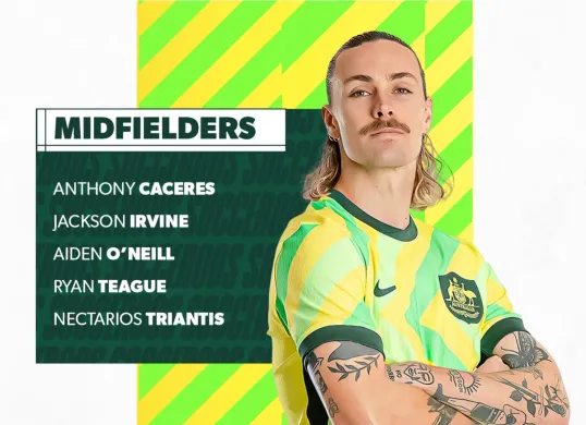 Bintang Timnas Australia, Jackson Irvine, mengakui Timnas Indonesia sebagai tim yang terus berkembang. (Sumber: @socceroos)