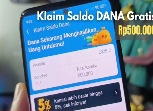 Tangkapan layar klaim saldo DANA garatis Rp500.000 di dompet elektronik. (Sumber: YouTube/Bang Wicak Cuy)