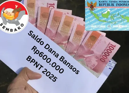 Saldo dana bansos Rp600.000 dari subsidi BPNT 2025 cair ke NIK e-KTP kamu. (Sumber: Poskota/Gabriel Omar Batistuta)