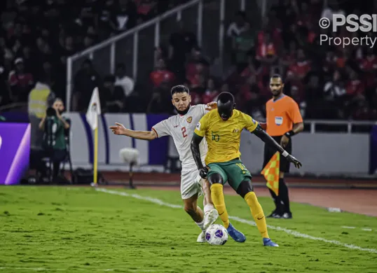 Timnas Indonesia saat hadapi Australia di Stadion GBK pada pertemuan pertama di putaran tiga kualifikasi Piala Dunia 2026 Zona Asia. (Sumber: pssi.org)