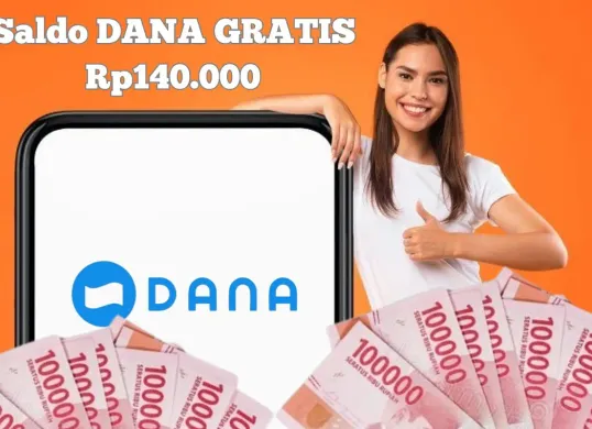Cara dapat saldo DANA gratis Rp140.000 dan langsung cair ke dompet digital. (Sumber: Poskota/Syania Nurul Lita Baikuni)
