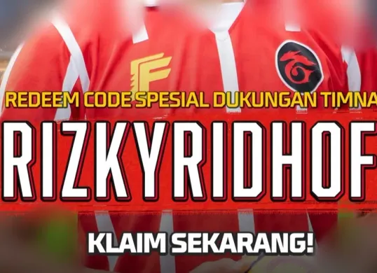 Klaim kode redeem FF terbaru edisi khusus dukung Timnas Indonesia. (Garena Indonesia)