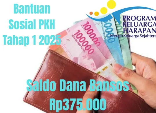 Saldo dana Rp375.000 dari bantuan sosial PKH tahap 1 2025 cair ke Rekening KKS. (Sumber: Poskota/Gabriel Omar Batistuta)