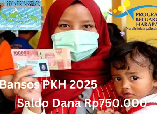 NIK KTP dan KK atas nama kamu berhasil tervalidasi by system terima saldo dana Rp750.000 dari bansos PKH 2025. (Sumber: Poskota/Gabriel Omar Batistuta)