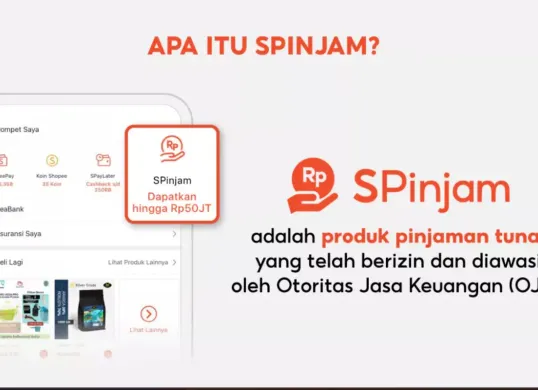 Cara pengajuan pinjaman dana lewat fitur Spinjam dari Shopee. (Sumber: Shopee.)