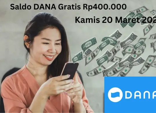 Saldo DANA gratis Rp400.000 bisa Anda hasilkan dari game penghasil uang ini Kamis 20 Maret 2025. (Sumber: Poskota/Gabriel Omar Batistuta)