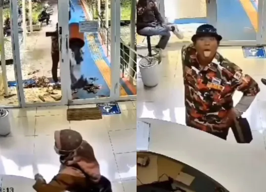 Momen sejumlah Ormas mengamuk dan merusak fasilitas Kantor Dinas Kesehatan (Dinkes) Kabupaten Bekasi. (Sumber: Tangkap Layar Instagram/@funnelmedia)