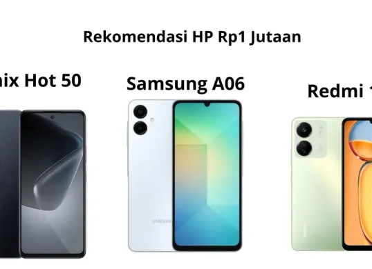 Rekomendasi HP Rp1 jutaan di bulan Maret 2025. (Samsung, Redmi, Infinix)