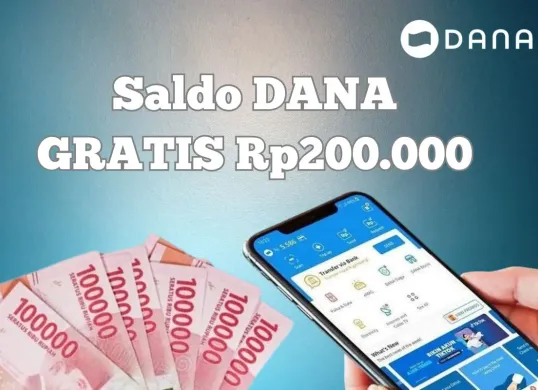 Cara dapatkan saldo DANA Gratis Rp200.000, cek selengkapnya (Sumber: Poskota/Syania Nurul Lita Baikuni)