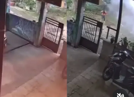 Beredar video viral yang memperlihatkan aksi lima bocah di Malang terbakar saat mencoba merakit bahan petasan. (Sumber: Tangkap layar Instagram/@medsoszone)