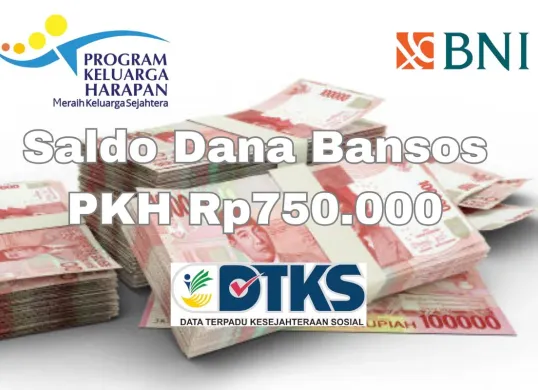 Saldo dana bansos Rp750.000 dari PKH tahap 1 berhasil masuk ke Rekening BNI KPM validasi, cek infonya. (Sumber: Poskota/Syania Nurul Lita Baikuni)