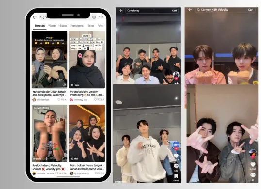 Ini cara membuat video viral dengan tren velocity. (Sumber: Poskota/TikTok edited Huriyyatul Wardah)
