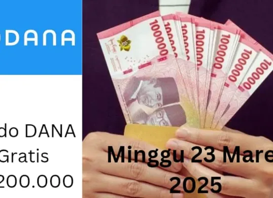 Anda bisa klaim THR saldo DANA gratis Rp200.000 masuk ke dompet elektronik Minggu 23 Maret 2025. (Sumber: Poskota/Gabriel Omar Batistuta)