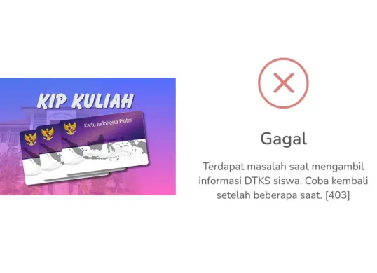 Error situs KIPK dan hilangnya data DTKS menghambat ribuan calon mahasiswa. (Sumber: Pinterest)