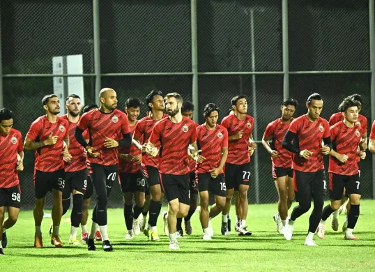 Skuad Persija Jakarta tengah bersiap menghadapi laga tunda pekan 27 Liga 1 lawan Madura United. (Foto: persija.id)