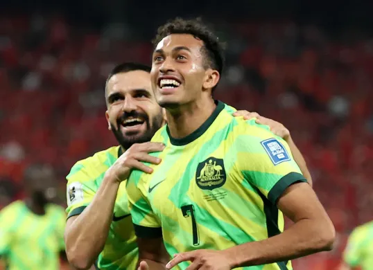 Hasil pertandingan Timnas China vs Australia di Grup C putaran ketiga kualifikasi Piala Dunia 2026. (Sumber: Instagram @socceroos)