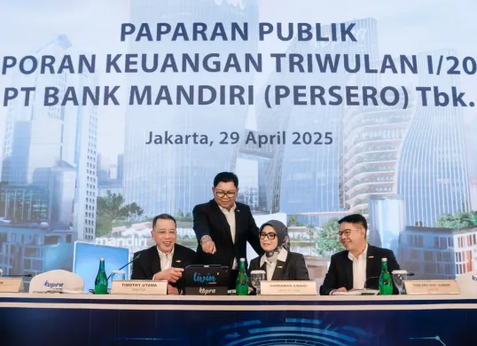 Bank Mandiri terus memperkuat komitmen untuk menjaga pertumbuhan bisnis yang sehat di sepanjang awal 2025. (Sumber: Dok. Bank Mandiri)
