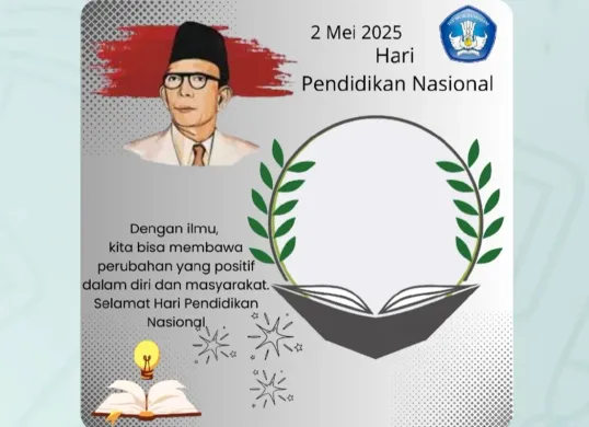 Link twibbon Hari Pendidikan Nasional 2025 gratis. (Sumber: Twibbonzie/Firly Official)