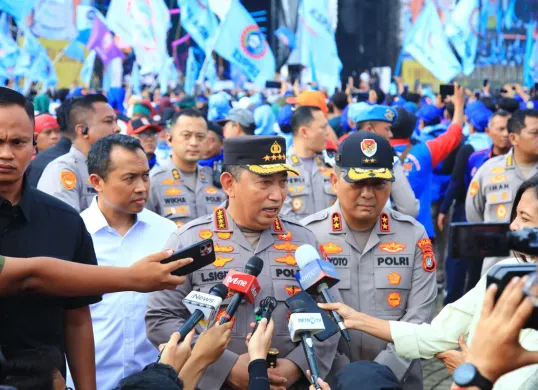 Kapolri Jenderal Listyo Sigit Prabowo saat menghadiri kegiatan May Day Fiesta 2025 dalam rangka Hari Buruh Internasional, di kawasan Monas, Jakarta Pusat, Kamis, 1 Mei 2025. (Sumber: Dok. Humas Polri)