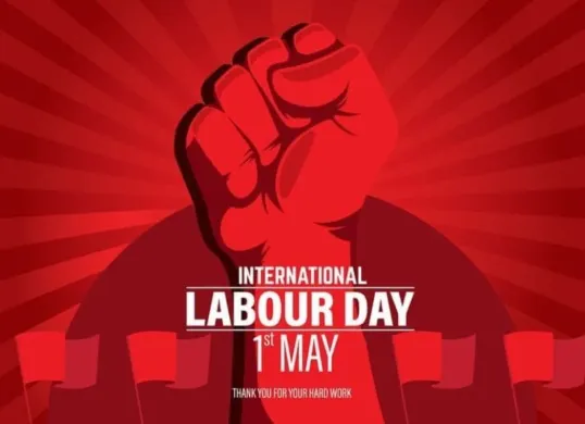 Ilustrasi peringatan Hari Buruh atau dikenal dengan sebutan May Day. (Sumber: X/@cheralathan1)
