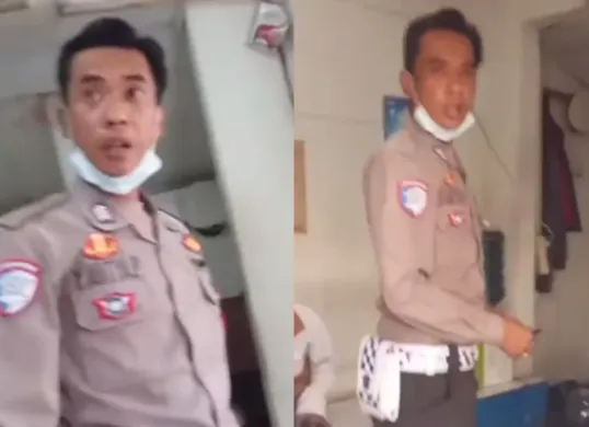 Polisi di Padalarang diduga meminta uang tilang ke pengendara motor hingga Rp500.000. (Sumber: Tangkap Layar Instagram/@medsoszone)