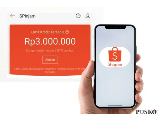 Cara pinjol Rp1.000.000 di Shopee. (Sumber: Poskota/Faiz)