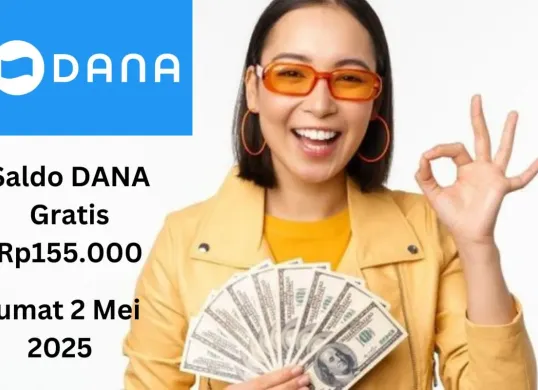 Cara klaim saldo DANA gratis Rp155.000 Jumat 2 Mei 2025. (Sumber: Poskota/Gabriel Omar Batistuta)