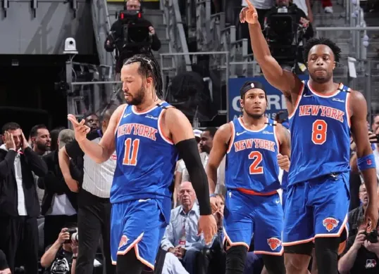 New York Knicks kalahkan Detroit Pistons pada Game 6 playoffs NBA 2024-25. (Foto: Instagram/@nyknicks)
