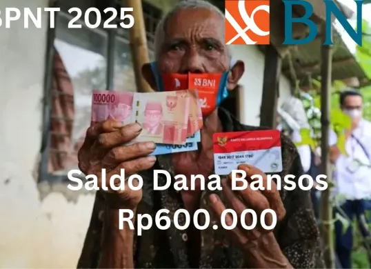 Cek informasi pencairan saldo dana bansos Rp600.000 dari subsidi BPNT 2025 cair ke Rekening BNI Anda. (Sumber: Poskota/Gabriel Omar Batistuta)