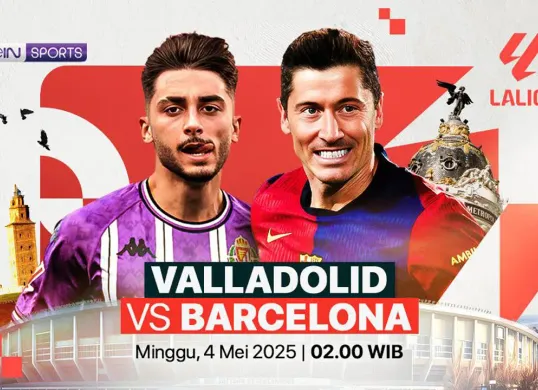 Link live streaming Real Valladolid vs Barcelona. (Sumber: Vidio)