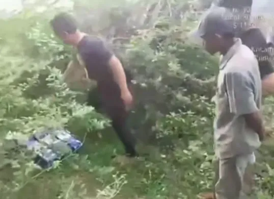 Viral, Seorang Kakek Simpan Narkoba Jenis Sabu Sebanyak 57 Kg di Semak-semak. (Sumber: Tangkap layar Instagram/@medsosmedan.id)