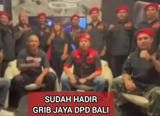 Ormas GRIB Jaya Bali hadir dan menyatakan siap untuk menjaga ketertiban wilayah Bali. (Sumber: Tangkap Layar Instagram/@everythingbali.official)