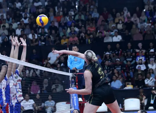 Hasil final four Proliga 2025 Jakarta Popsivo Polwan vs Jakarta Pertamina Enduro. (Sumber: Humas Proliga)