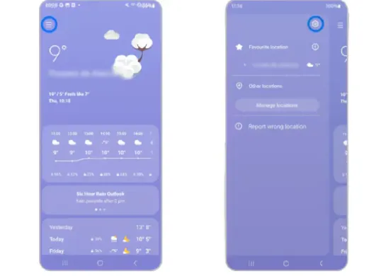 Atasi prakiraan cuaca yang eror di handphone Samsung. (Sumber: samsung.com)