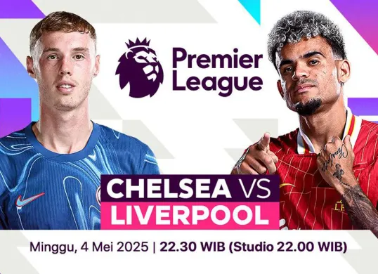 Link live streaming Chelsea vs Liverpool di pekan 35 Premier League musim 2024-25. (Sumber: Vidio)