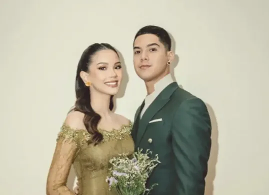 Alyssa Daguise dan Al-Ghazali terlihat serasi dalam balutan serba hijau (Sumber: Instagram/@alyssadaguise)
